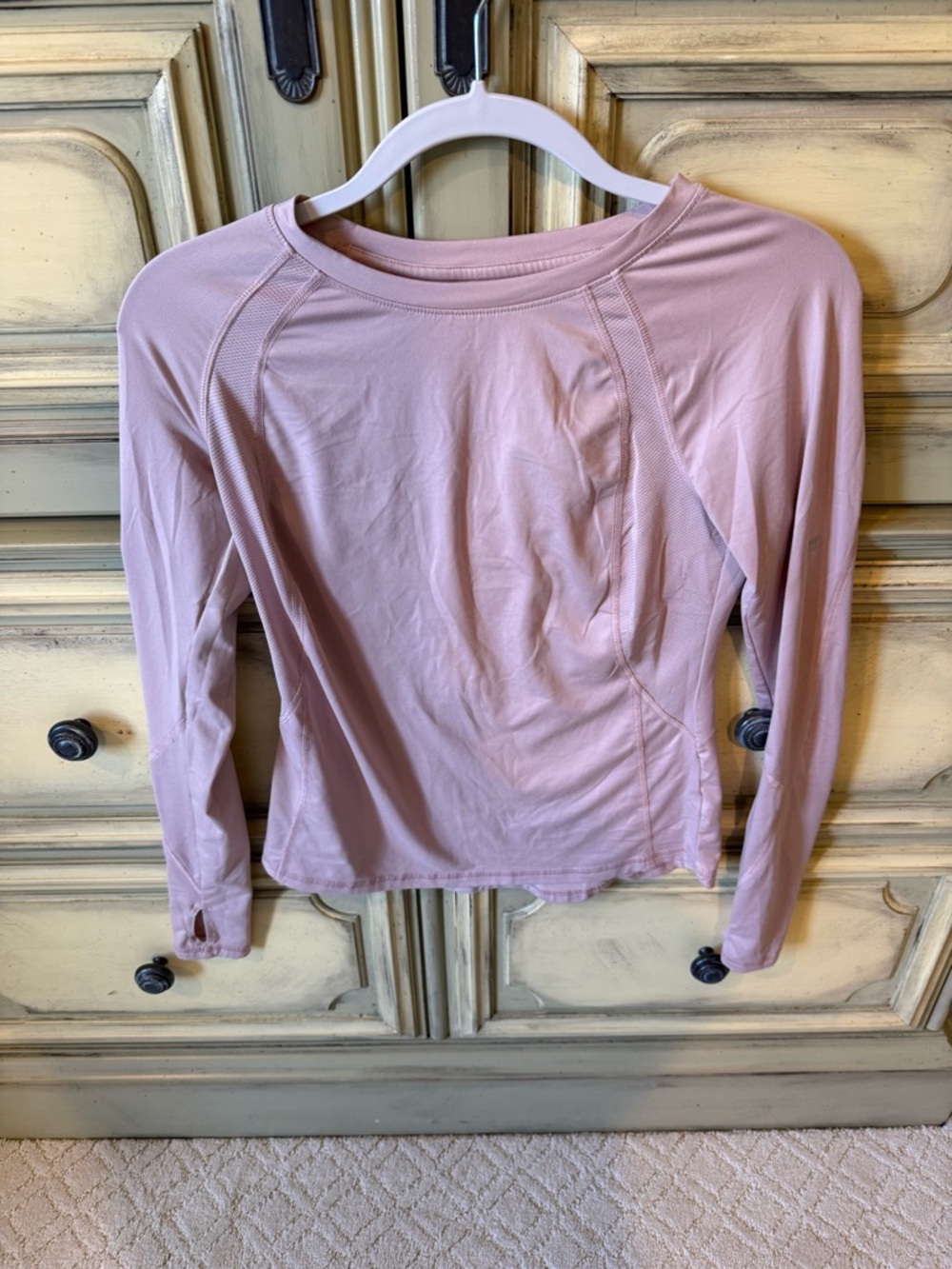 Fila Women's Long-Sleeve Crewneck Top in Dusty Rose